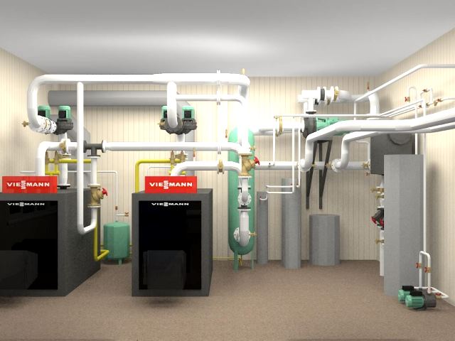 Трехмерная модель проекта котельной